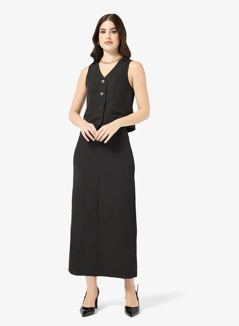 ELLA  Vest With Column Skirt Set for Women | Best Price UAE